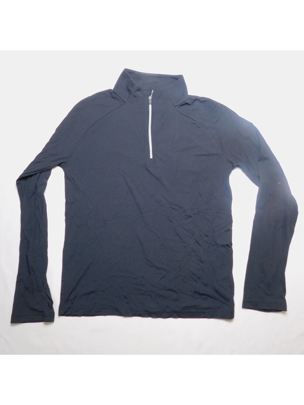Tek Gear 1/4 Zip Pullover Men S Small Blue Textured Long Sleeve Running Shirt